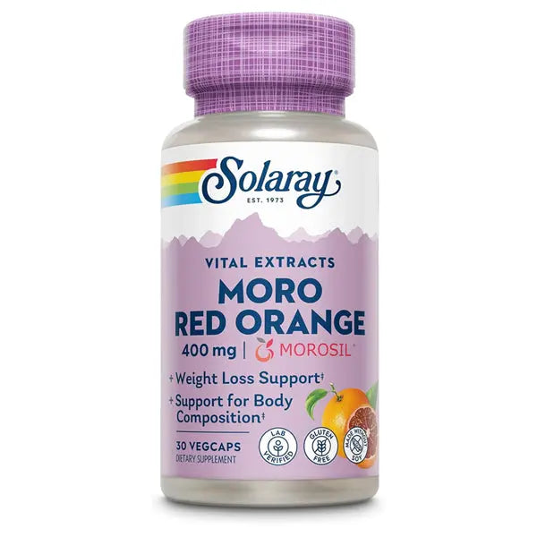 Solaray Morosil Moro Red Orange 400mg Weight Loss Support 30 VegCaps Solaray